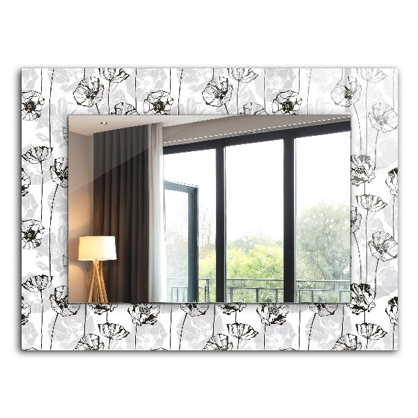 Bedruckte spiegel Bedruckte spiegel Blumen monochromes Muster