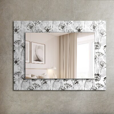 Bedruckte spiegel Bedruckte spiegel Blumen monochromes Muster