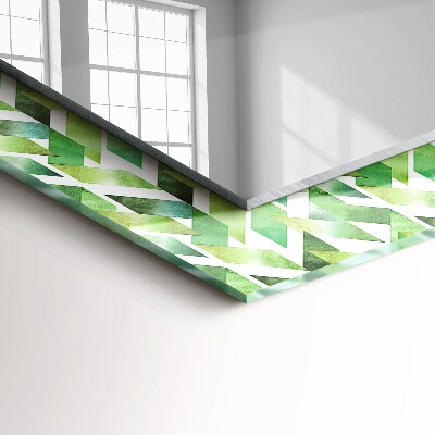 Bedruckte spiegel Bedruckte spiegel Grünes geometrisches Muster