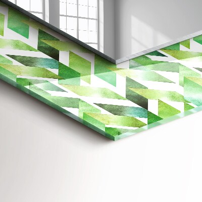 Bedruckte spiegel Bedruckte spiegel Grünes geometrisches Muster