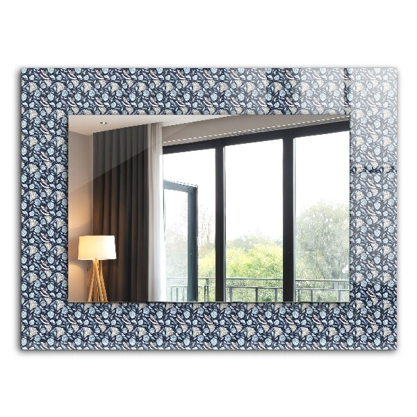 Spiegel ornament Spiegel ornament Blaues florales Muster