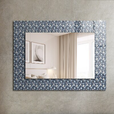 Spiegel ornament Spiegel ornament Blaues florales Muster