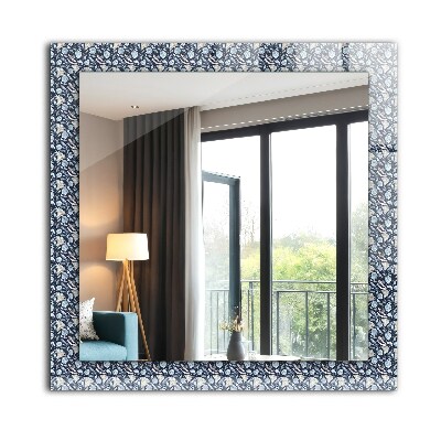 Spiegel ornament Spiegel ornament Blaues florales Muster