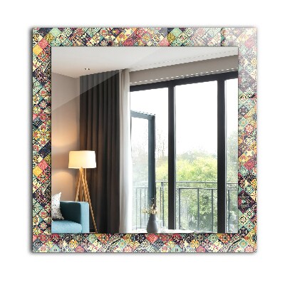 Spiegel mit motivdruck Spiegel mit motivdruck Bunte Patchwork-Muster