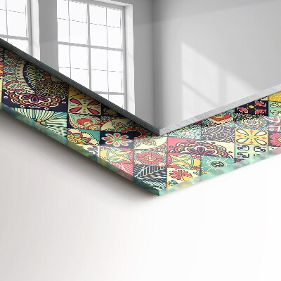 Spiegel mit motivdruck Spiegel mit motivdruck Bunte Patchwork-Muster