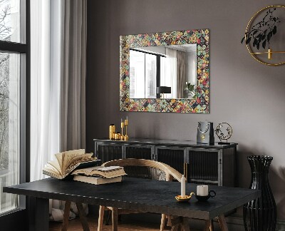 Spiegel mit motivdruck Spiegel mit motivdruck Bunte Patchwork-Muster
