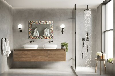 Spiegel mit motivdruck Spiegel mit motivdruck Bunte Patchwork-Muster