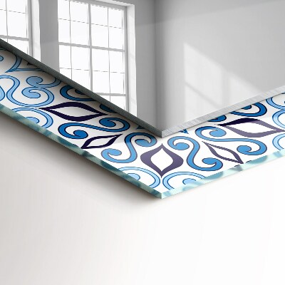 Dekorativer spiegel Dekorativer spiegel Blaues ornamentales Muster