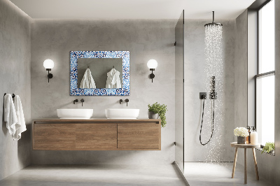 Dekorativer spiegel Dekorativer spiegel Blaues ornamentales Muster