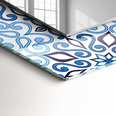 Dekorativer spiegel Dekorativer spiegel Blaues ornamentales Muster