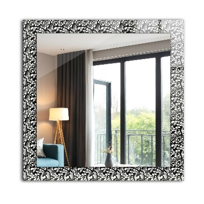 Bedruckter spiegel Bedruckter spiegel Schwarze und weiße Ornamente