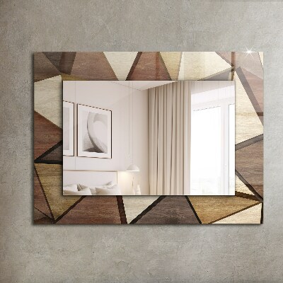 Bedruckte spiegel Bedruckte spiegel Geometrische Holzmuster