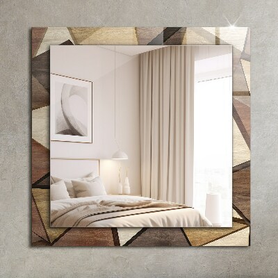 Bedruckte spiegel Bedruckte spiegel Geometrische Holzmuster