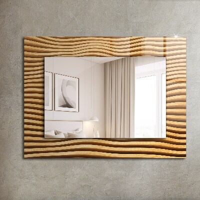 Spiegel mit aufdruck Spiegel mit aufdruck Wellen aus Holz