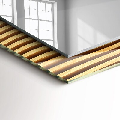 Spiegel mit aufdruck Spiegel mit aufdruck Wellen aus Holz