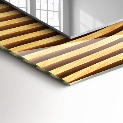 Spiegel mit aufdruck Spiegel mit aufdruck Wellen aus Holz