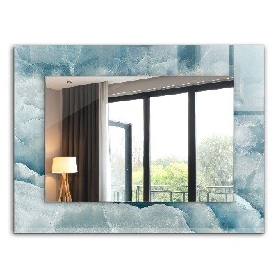 Spiegel mit aufdruck Spiegel mit aufdruck Blauer Marmor Textur