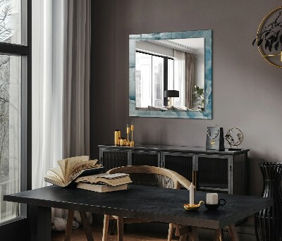 Spiegel mit aufdruck Spiegel mit aufdruck Blauer Marmor Textur