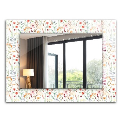 Bedruckter spiegel Bedruckter spiegel Florales Aquarellmuster
