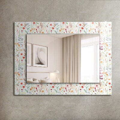 Bedruckter spiegel Bedruckter spiegel Florales Aquarellmuster