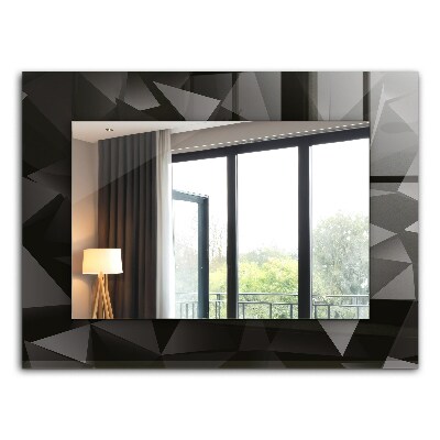 Spiegel mit motivdruck Spiegel mit motivdruck Schwarze geometrische Formen
