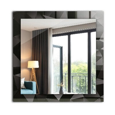Spiegel mit motivdruck Spiegel mit motivdruck Schwarze geometrische Formen