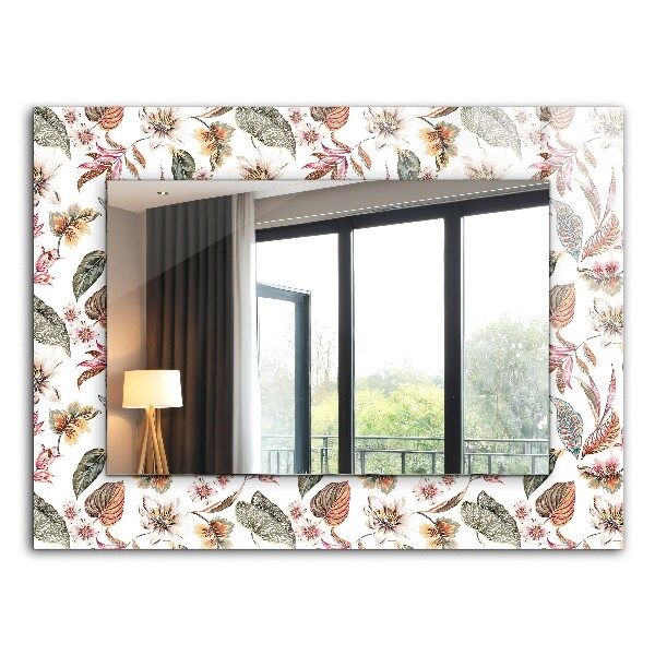 Spiegel mit motivdruck Spiegel mit motivdruck Blumen und Blätter