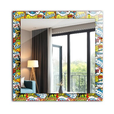 Spiegel mit motivdruck Spiegel mit motivdruck Bunte Cartoon-Ballons