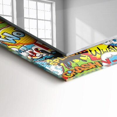 Spiegel mit motivdruck Spiegel mit motivdruck Bunte Cartoon-Ballons
