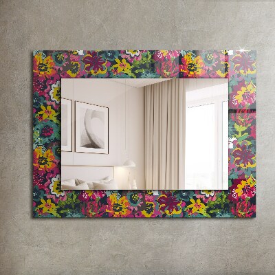 Spiegel mit aufdruck Spiegel mit aufdruck Bunte florale Muster