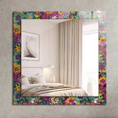 Spiegel mit aufdruck Spiegel mit aufdruck Bunte florale Muster
