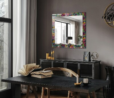 Spiegel mit aufdruck Spiegel mit aufdruck Bunte florale Muster