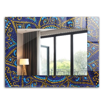 Spiegel ornament Spiegel ornament Blau gepunktetes Mandala