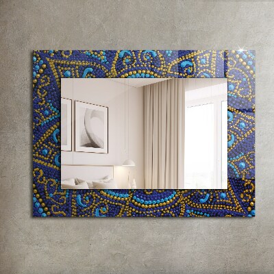 Spiegel ornament Spiegel ornament Blau gepunktetes Mandala
