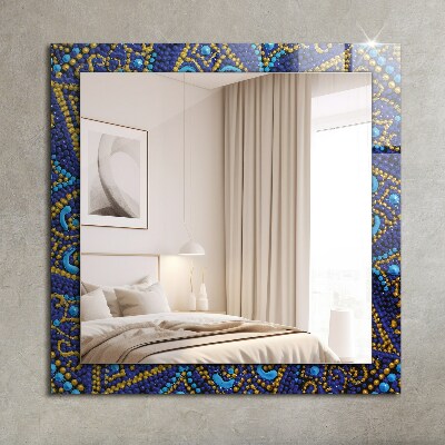Spiegel ornament Spiegel ornament Blau gepunktetes Mandala