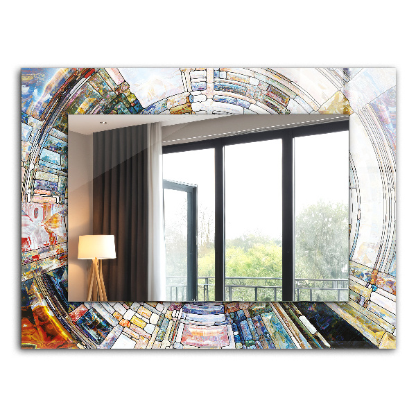 Dekorativer spiegel Dekorativer spiegel Abstraktes Mosaik aus Kreisen