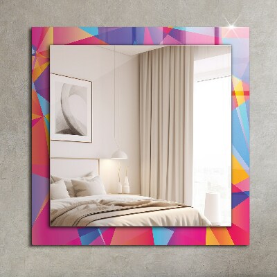 Bedruckter spiegel Bedruckter spiegel Bunte geometrische Muster