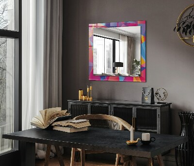 Bedruckter spiegel Bedruckter spiegel Bunte geometrische Muster
