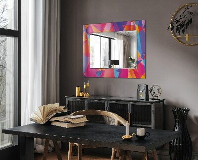 Bedruckter spiegel Bedruckter spiegel Bunte geometrische Muster