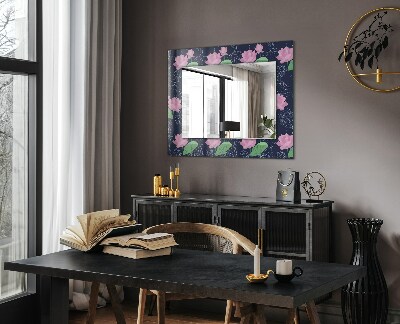 Spiegel ornamente Spiegel ornamente Rosa Lotosblumen