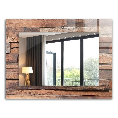 Spiegel mit aufdruck Spiegel mit aufdruck Getäfelte Wand aus Holz