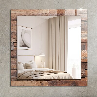 Spiegel mit aufdruck Spiegel mit aufdruck Getäfelte Wand aus Holz