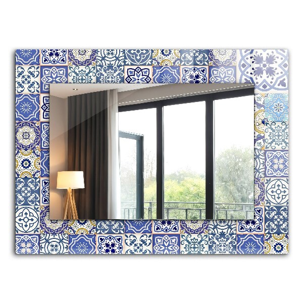 Spiegel mit zierrahmen Spiegel mit zierrahmen Farbige Mosaikfliesen