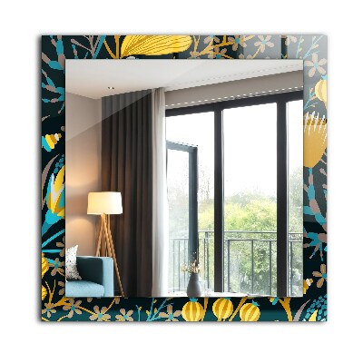Spiegel mit ornamenten Spiegel mit ornamenten Blumen-Blatt-Muster