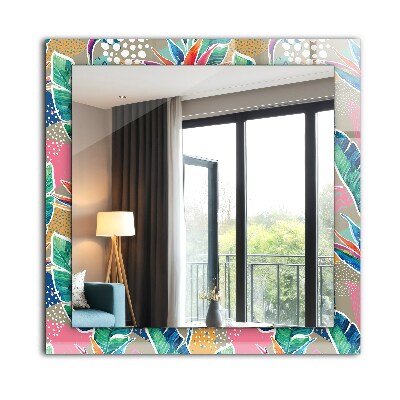 Spiegel mit aufdruck Spiegel mit aufdruck Blumen und Blätter