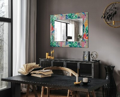 Spiegel mit aufdruck Spiegel mit aufdruck Blumen und Blätter