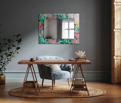 Spiegel mit aufdruck Spiegel mit aufdruck Blumen und Blätter