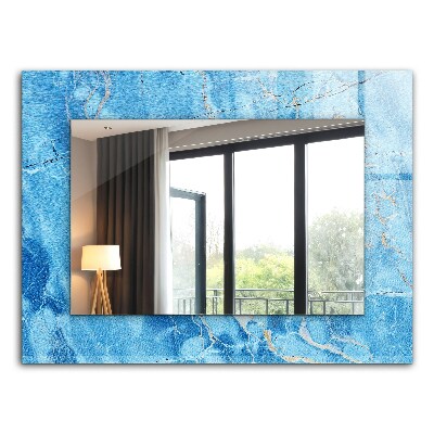 Spiegel mit motivdruck Spiegel mit motivdruck Blau marmoriertes Muster