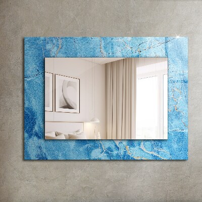 Spiegel mit motivdruck Spiegel mit motivdruck Blau marmoriertes Muster