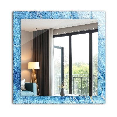 Spiegel mit motivdruck Spiegel mit motivdruck Blau marmoriertes Muster